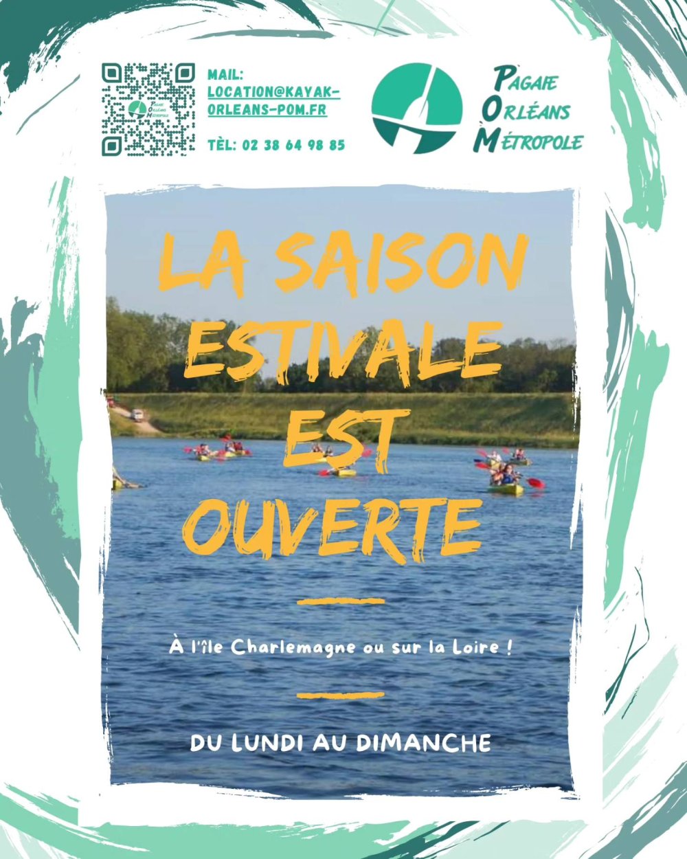 La saison estivale est lancée a la Pagaie Orléans Métropole !